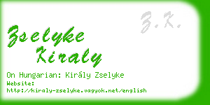 zselyke kiraly business card