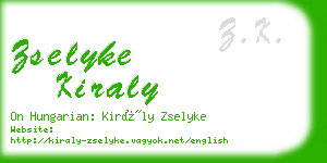 zselyke kiraly business card